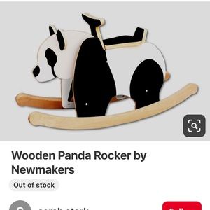 Rocking toy wooden panda